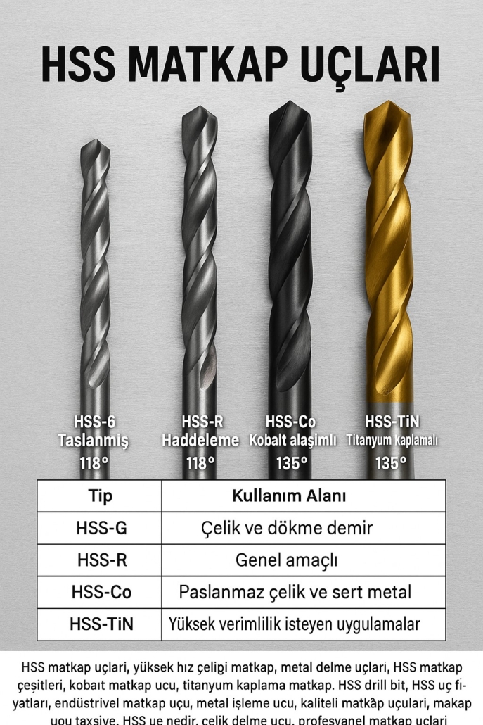 hss matkap uçları