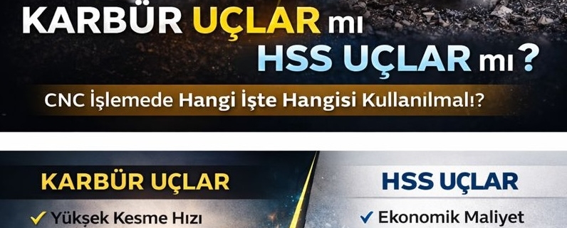Karbür Uçlar mı HSS Uçlar mı? CNC İşlemede Hangi İşte Hangisi Kullanılmalı?