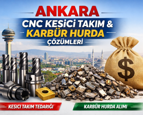 Ankara CNC üreticileri için kesici takım tedariki ve karbür hurda alım hizmeti
