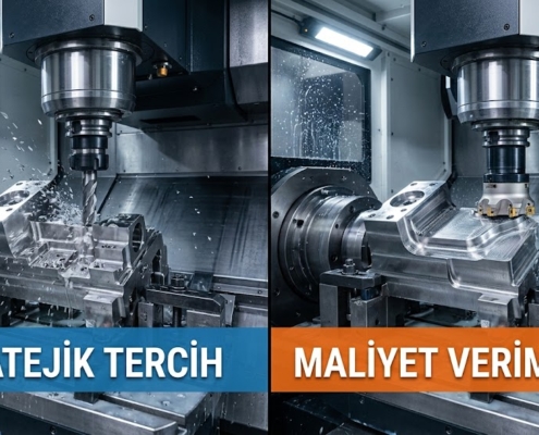 CNC tezgahında çalışan yüksek hassasiyetli parmak freze