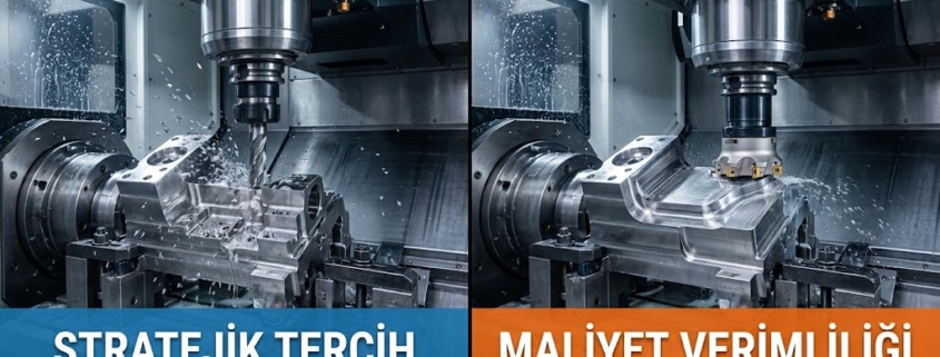 CNC tezgahında çalışan yüksek hassasiyetli parmak freze