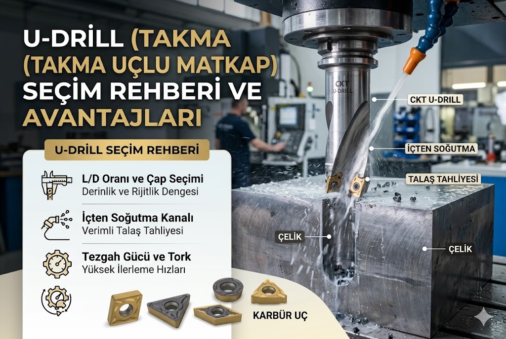 U-Drill Seçimi ve Avantajları Teknik Rehber - Çelik Kesici Takımlar